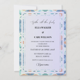 Colourful Summer Chic Wedding Invitation