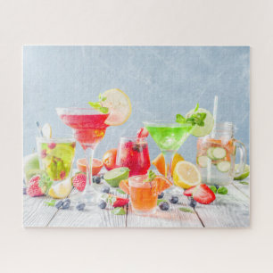 Colourful Summer Cocktails And Mocktails Drinks Jigsaw Puzzle