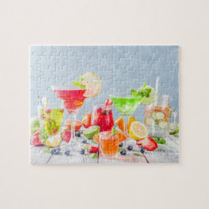 Colourful Summer Cocktails And Mocktails Drinks Jigsaw Puzzle