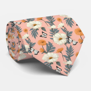 Colourful Summer Cottagecore Floral Neck Tie