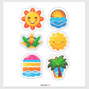 Colourful Summer Emoji Sticker