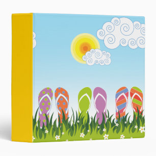 Colourful Summer Flip Flops Fun In The Sun Garden Binder