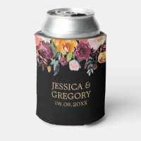 Colourful Summer Flowers border Wedding Design