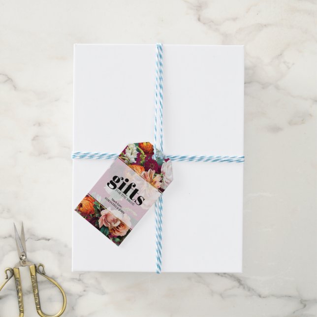 Colourful Summer Flowers Gift Tags (With Twine)
