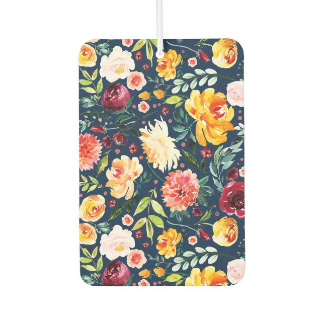 Colourful summer flowers pattern air freshener (Front)