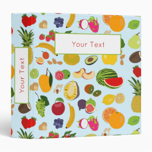 Colourful Summer Fruit Pattern Binder