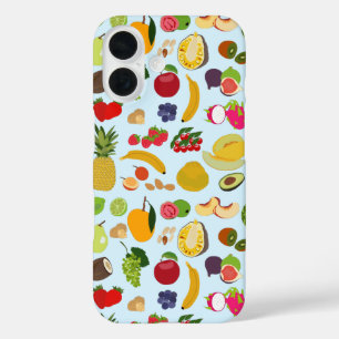 Colourful Summer Fruit Pattern iPhone 16 Case
