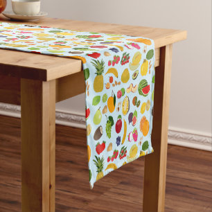 Colourful Summer Fruit Pattern Short Table Runner
