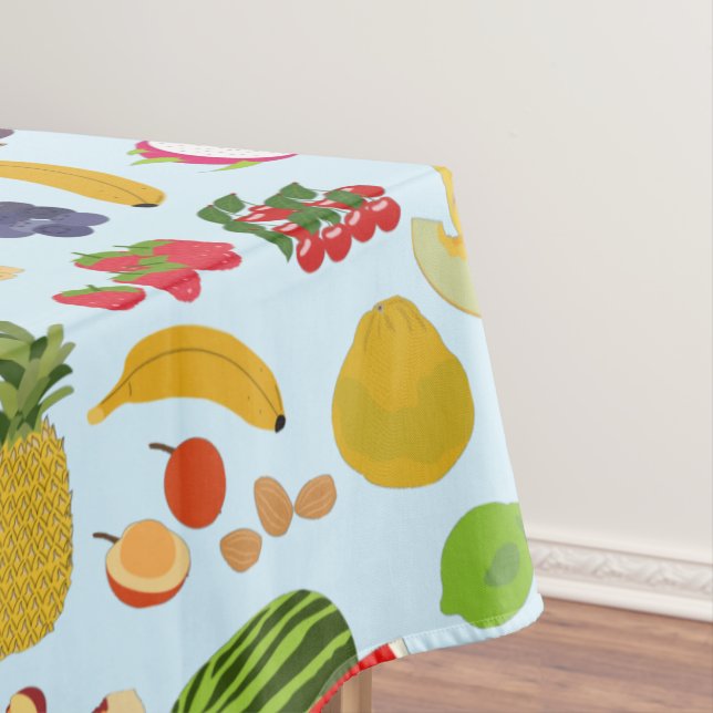 Colourful Summer Fruit Pattern Tablecloth (In Situ)