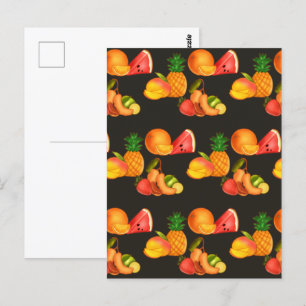 Colourful Summer Fruit Salad Postcard