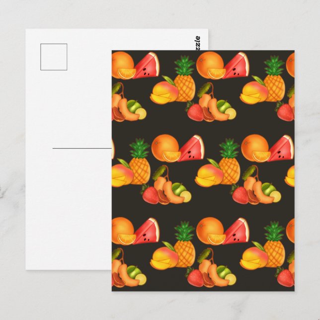 Colourful Summer Fruit Salad Postcard (Front/Back)