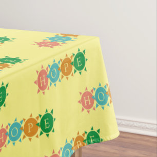 Colourful Summer Fun Sun HOPE Tablecloth