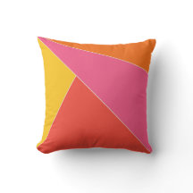 Colourful Summer Geometric Outdoor Pillow
