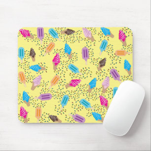 Colourful Summer Ice Cream Ice Pop Pattern Mouse Pad