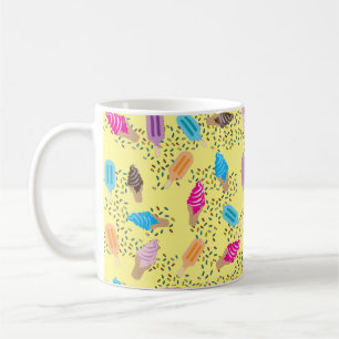 Colourful Summer Ice Cream Pattern Coffee Mug