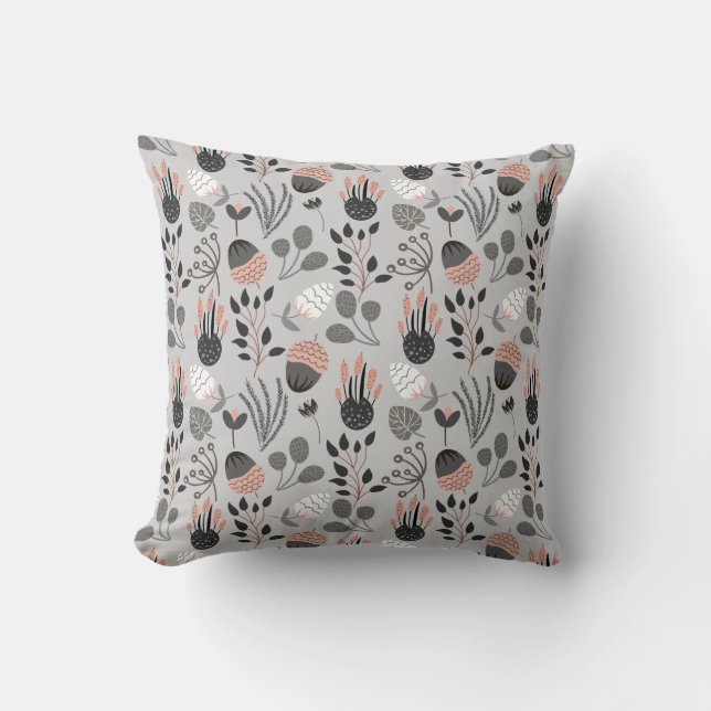 Colourful Summer Pattern Throw Pillow (Front)