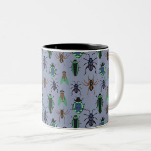 Colourful Summer Pattern Two-Tone Coffee Mug