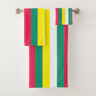 Colourful Summer Stripes Bath Towel Set