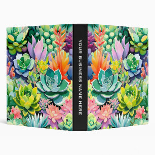 Colourful Summer Succulent Botanical Garden Binder