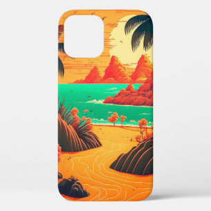 Colourful Summer Tropical Beach Landscape Artwork  iPhone 12 Pro Case