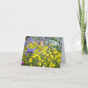 Colourful Summer Wildflowers Floral Card