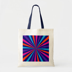 Colourful Sun Burst Spinning Wheel Decor Tote Bag