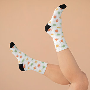 Colourful Sun Happy Doodle Fun Crew Socks