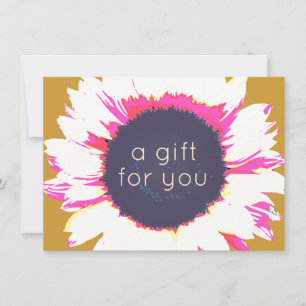Colourful Sunflower Floral Gift Certificate