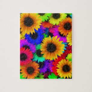 Colourful sunflowers jigsaw puzzle