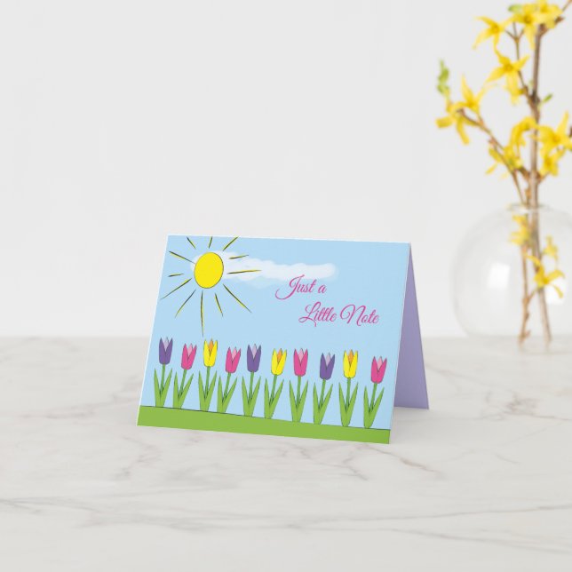 Colourful Sunny Day Tulips All Occasiom Card (Yellow Flower)