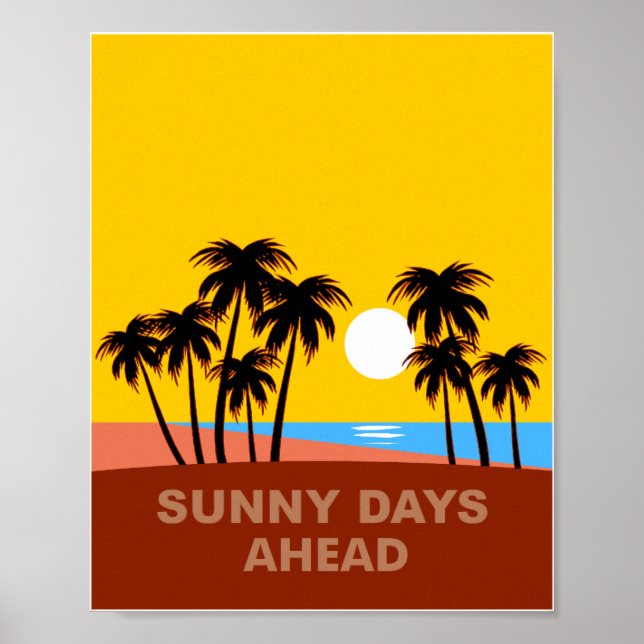 Colourful Sunny Days Ahead Beach Print (Front)
