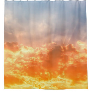 Colourful sunset: fiery sky twilight.