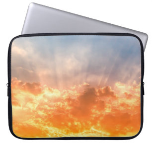 Colourful sunset: fiery sky twilight. laptop sleeve