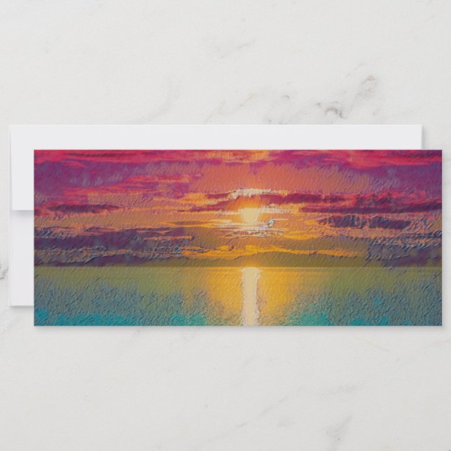 Colourful Sunset Holiday Card (Front)