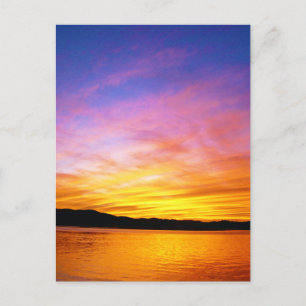 Colourful Sunset Knysna South Africa Postcard
