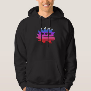 Colourful Sunset Libertarian Porcupine Cool Styliz Hoodie