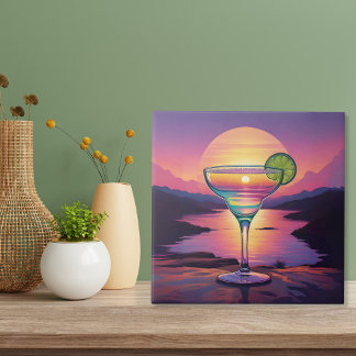 Colourful Sunset Margarita Tile
