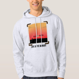 Colourful sunsets with modern text hoodie