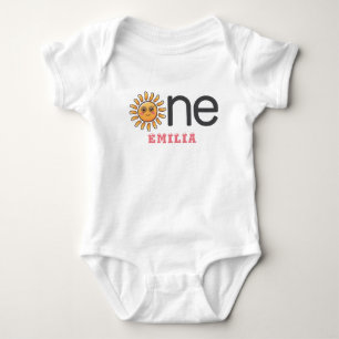 Colourful Sunshine 1st Birthday Baby Bodysuit