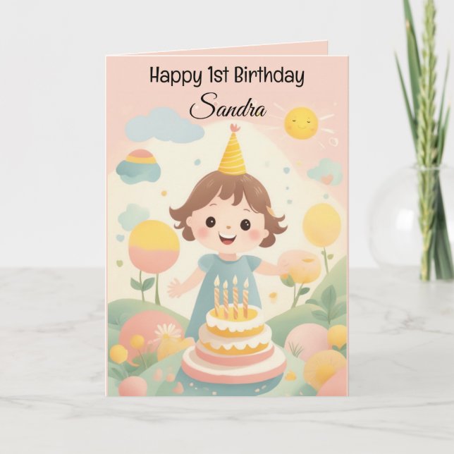 Colourful  Sunshine Happy Birthday Card (Front)