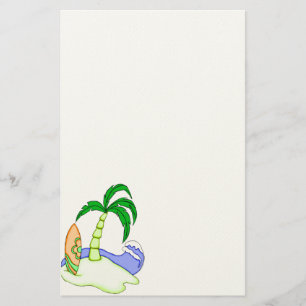 Colourful Surfboard Island 6 Stationery