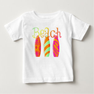 Colourful Surfboards Beach Baby T-Shirt