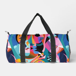 Colourful Surreal Abstract Pattern Duffle Bag