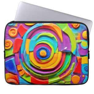 Colourful Surreal Sculpture Play Laptop Sleeve