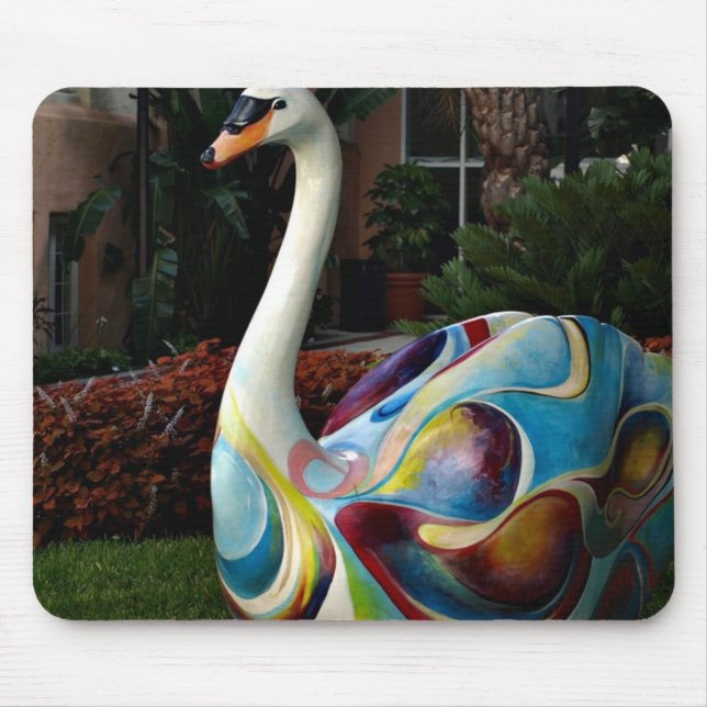 Colourful Swan Mouse Pad (Front)