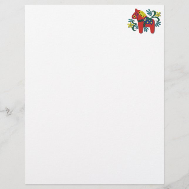 Colourful Swedish Dala Horse (Front)