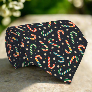 Colourful Sweet Candy Christmas Seamless Pattern Tie