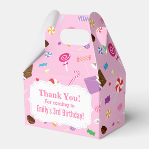 Colourful Sweet Candy Pink Pattern Party Favour Bo Favor Box