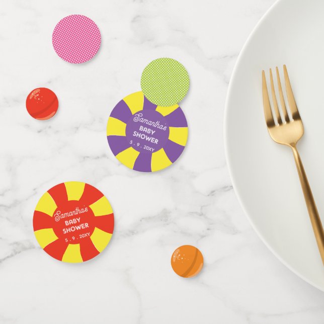Colourful Sweet Fun Candy Theme Baby Shower Confetti (Group)
