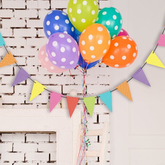 Colourful Sweet Fun Candy Theme Birthday Party Bunting Flags (Colorful Sweet Fun Candy Theme Birthday Party Bunting Flags)